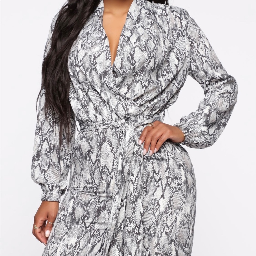 Snake Print Jumpsuit